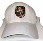 Porsche Hat Cap One Size 7 1/2 White Champion Flex Fit Racing Crest