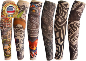 6Pcs Temporary Tattoo Sleeves for Kids, Fake Slip on Arm Sunscreen Sleeves ⭐️⭐️⭐
