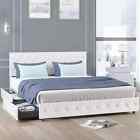 Full/Queen/King Size Upholstered Platform Bed Frame with 4 Storage Drawers