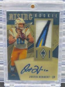 2020 Phoenix Justin Herbert Rising Rookie Team Logo Patch Auto RC #1/1 Chargers