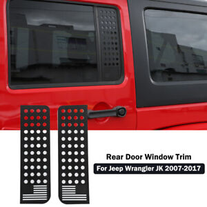 Rear Car Door Triangle Glass Cover Trim For Jeep Wrangler JK JKU 07+ Accessories (For: Jeep)
