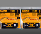 2 Pack DeWalt DCB208 20V 8 Amp Power Tool Battery NEW