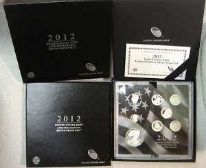 2012 US Mint Limited Edition Silver Proof Set ATB Quarters Silver Eagle BOX COA