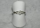 Celtic Knot Diamond-Shape Ring 925 Sterling Silver Band Sizes 5, 8, 10