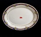 Large oval plate with a painted White Star Line flag. Titanic interest