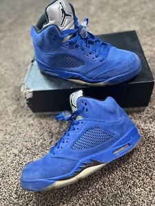 Size 13 - Air Jordan 5 Retro Blue Suede