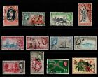 Barbados QE2 1953 part short set of 9 to $1.20 sg289/300 + 3 others used.