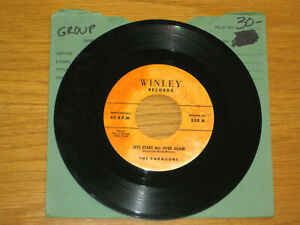 DOO-WOP GROUP 45 RPM - THE PARAGONS - WINLEY 220 - 