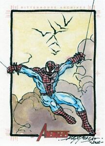 Marvel Greatest Heroes Sketch Card Spider-man by Alex Magno