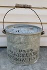 RARE Antique Vintage Floating Maryland Minnow Pail Old Metal Bait Bucket Fishing