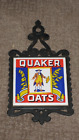 1983 Vintage Ceramic Tile & Cast Iron Advertising Trivet for Quaker Oats