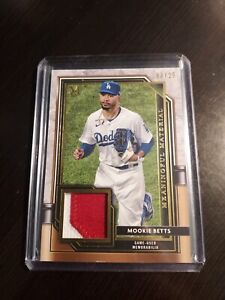 New ListingMookie Betts 2021 Topps Museum Collection Meaningful Material 2 Color Patch /25