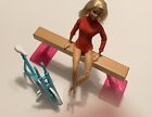 Made To Move Barbie Doll Gymnastics Work Out Balance Beam Stationary Bicycle Gym