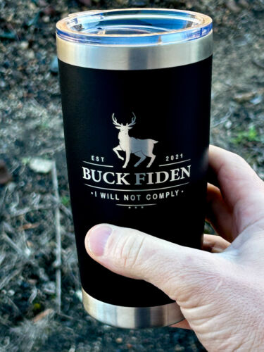Buck Joe Fiden LET'S GO BRANDON 20oz vacuum Tumbler Cup Drink Beverage Cooler