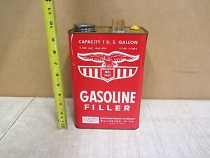 VTG METAL VENTED GASOLINE CAN EAGLE 1001 1 GALLON GAS OIL OLD STYLE