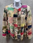 Vintage Woman’s Blazer Jacket Size 12-14 LRG Brocade Patches Handmade Lined Read