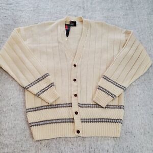 Vintage ROBERT BRUCE Mens 70% Wool Knit Cardigan Grandpa Sweater  Size 2XL - NWT
