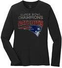 Women's New England Patriots Super bowl Champions Ladies Bling Long Sleeve Shirt