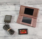 New ListingNintendo Metallic Rose Pink DS Lite Handheld Console Bundle W/ Charger & Game