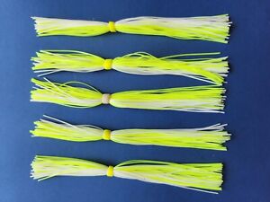 5 silicone Skirt Chart/White  #5-9392 Lure Spinnerbait Buzz jig Bass fly tying