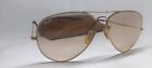 62[]14mm VINTAGE B&L RAY-BAN BROWN PHOTOCHROMIC CHANGEABLES AVIATOR SUNGLASSES
