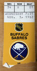 RARE 1982 Buffalo Sabres Ticket Stub vs Boston Bruins PETE PEETERS WIN