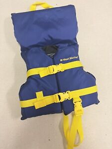 West Marine Runabout Life Jacket Infant 0 to 50 lbs. USCG approved PFD