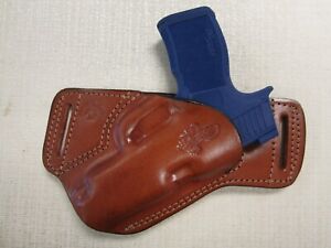 Fits SIG P365 XL FORMED BROWN LEATHER ,SOB, OWB HOLSTER, RIGHT HAND, ULTRA SLIM
