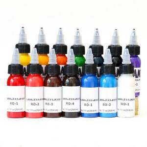 Tattoo Ink 1oz,Red Green White Blue Black Brown Purple Pink Colors