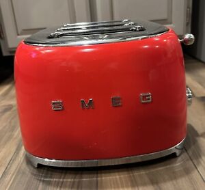 Smeg 50's Retro Style Aesthetic 4x4 Slice Toaster - Red