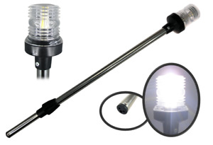 Pactrade Marine Boat LED All Round Anchor Plug-in Light SS Pole 24