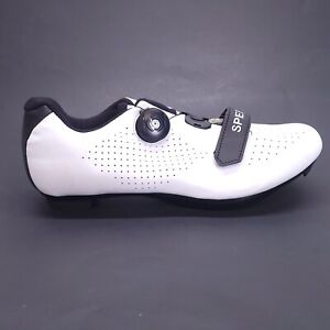Speed Mens Cycling Shoe Hook And Loop Low Top White EUR 42