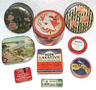 ANTIQUE LOT 9 TIN COLLECTIBLES MEDICAL HOPE LAXATIVES DOANS PILLS TRAVEL DECO