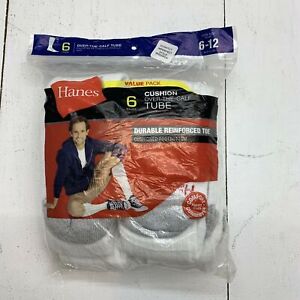 Hanes Men's White Tube Socks Size 6-12 (6-Pack)