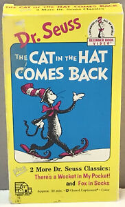 Dr. Seuss The Cat In The Hat Comes Back VHS Video Tape Fox Sock Wocket RARE CASE