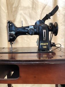 Vintage 1954 PFAFF 130 Sewing Machine RAREwith table and leg foot petal included