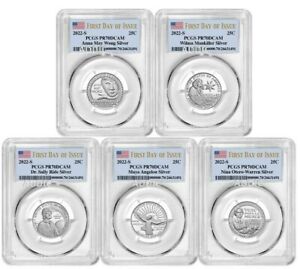 2022 S SILVER QUARTERS SET 25C AMERICAN WOMAN PCGS PR70DCAM FIRST DAY OF ISSUE