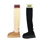 UGG Women's Classic Sweater Letter Tall Over The Knee Platform Boots 1144044
