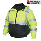Hi-Vis Insulated Safety Bomber Reflective Jacket with Quilted Liner ROAD WORK