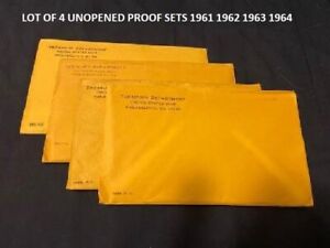 1961 1962 1963 1964 Silver Proof Sets Sealed Unopened - Lot of 4