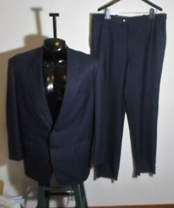 Men's COPPLEY Blue Wool 2 Pc Suit Size 42L, 36X30