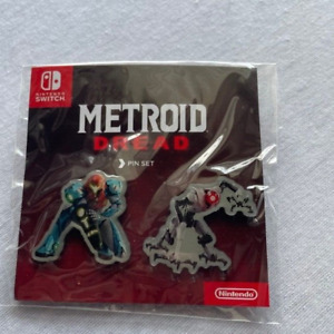 NEW Nintendo Switch METROID DREAD GameStop Promo PIN SET Samus Aran & EMMI Pins