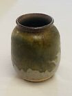 Vintage Pottery Vase 5.5” Drip Glazed Signed Earthy Nature Colors