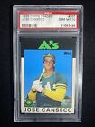 1986 Jose Canseco Topps Traded ROOKIE RC #20T PSA 10 GEM MINT⚾⚾⚾