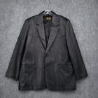 Scully Leather Jacket Mens 46 Black Sawtooth Western Blazer Button Cowboy