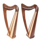 19 String Claddagh Irish Harp, Celtic Irish Lever harp Roundback by Muzikkon