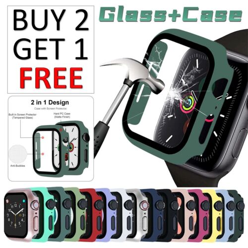 For Apple Watch Series Ultra 7 6 5 4 3 SE 44/45/49mm Case Cover Screen Protector