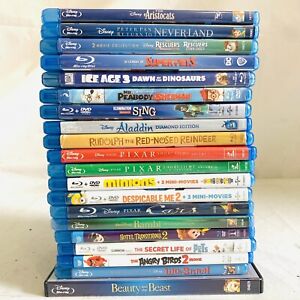 All Cartoon Walt Disney Pixar (20) Blu-ray Movie Lot, Animated Kids Children