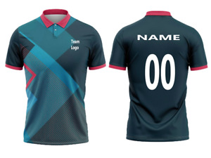 Customized names and team name-printed jerseys for cricket