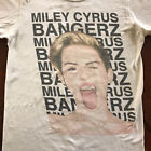 EUC Miley Cyrus Bangerz Tour 2014 Concert White T-Shirt Size Tultex Tag Small